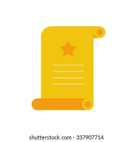 Invoice icon in flat style. Vector illustration