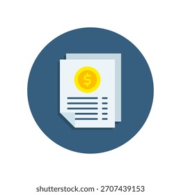 Ilustración vectorial plana del icono de la Factura