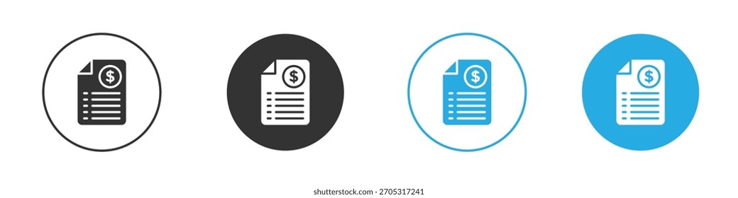 Invoice icon. Graphic icon design template