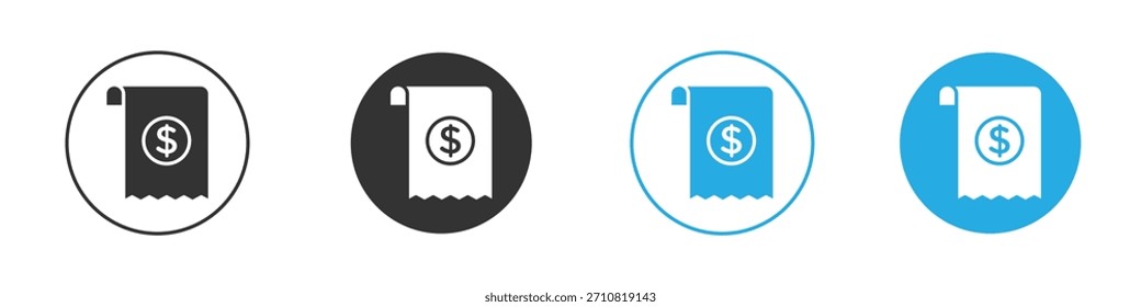 Icono de Factura. Plantilla de diseño de iconos gráficos