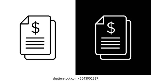 Invoice icon Graphic vector set for ui design