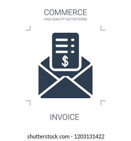 invoice icon. high quality filled invoice icon on white background. from commerce collection flat trendy vector invoice symbol. use for web and mobile