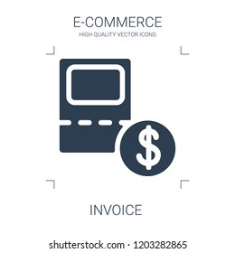 invoice icon. high quality filled invoice icon on white background. from e commerce collection flat trendy vector invoice symbol. use for web and mobile