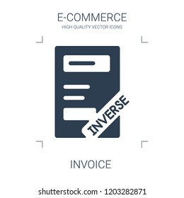 invoice icon. high quality filled invoice icon on white background. from e commerce collection flat trendy vector invoice symbol. use for web and mobile