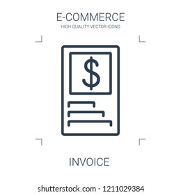 invoice icon. high quality line invoice icon on white background. from e commerce collection flat trendy vector invoice symbol. use for web and mobile