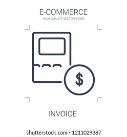 invoice icon. high quality line invoice icon on white background. from e commerce collection flat trendy vector invoice symbol. use for web and mobile