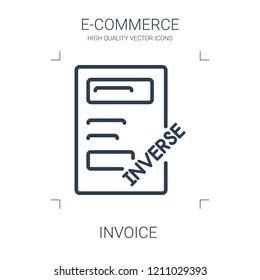 invoice icon. high quality line invoice icon on white background. from e commerce collection flat trendy vector invoice symbol. use for web and mobile