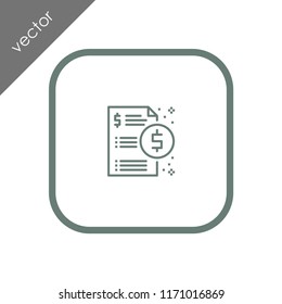 invoice icon - illustration