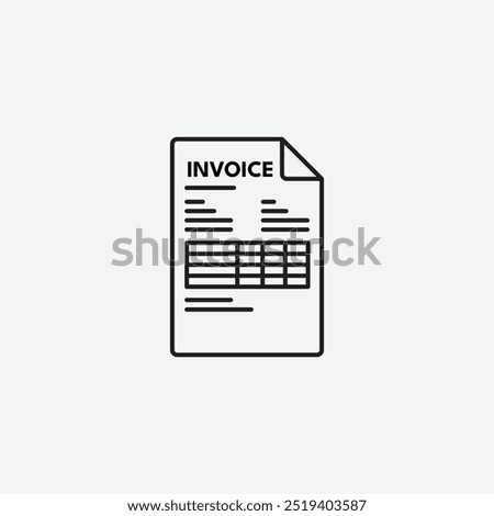 Invoice icon isolated on white background
