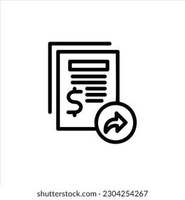 icono de factura con vektor aislado y fondo transparente
