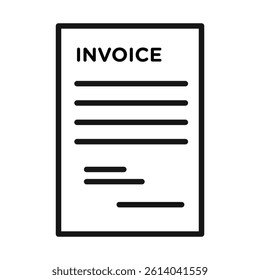 Invoice icon line art vector