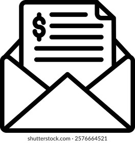 Invoice Icon in Line Style