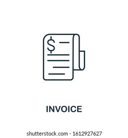 Invoice Icon Line Style Symbol Shopping Stock Vector (Royalty Free ...