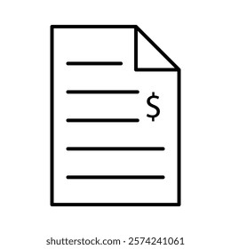 Invoice icon linear logo isolated