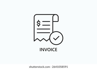 Invoice Icon Or Logo Isolated Illustration