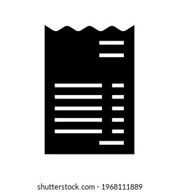 invoice icon or logo isolated sign symbol vector illustration - high quality black style vector icons
