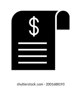 invoice icon or logo isolated sign symbol vector illustration - high quality black style vector icons

