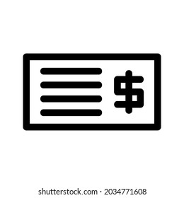 icono de factura o logotipo símbolo de signo aislado ilustración vectorial - iconos vectoriales de estilo negro de alta calidad
