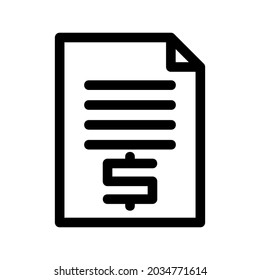 invoice icon or logo isolated sign symbol vector illustration - high quality black style vector icons
