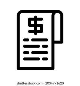 invoice icon or logo isolated sign symbol vector illustration - high quality black style vector icons
