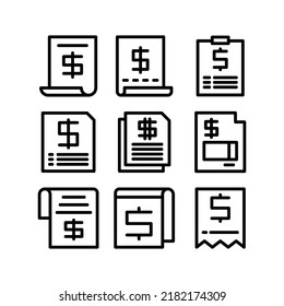 invoice icon or logo isolated sign symbol vector illustration - Collection of high quality black style vector icons
