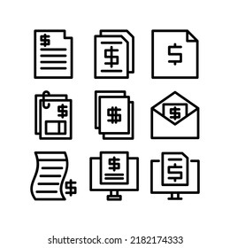 invoice icon or logo isolated sign symbol vector illustration - Collection of high quality black style vector icons
