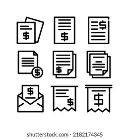 invoice icon or logo isolated sign symbol vector illustration - Collection of high quality black style vector icons
