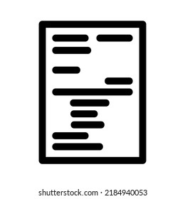 invoice icon or logo isolated sign symbol vector illustration - high quality black style vector icons
