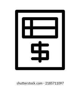 invoice icon or logo isolated sign symbol vector illustration - high quality black style vector icons
