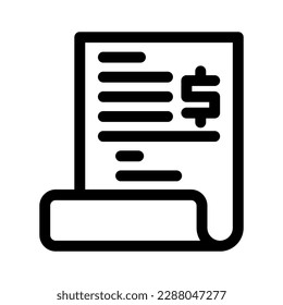 invoice icon or logo isolated sign symbol vector illustration - high quality black style vector icons