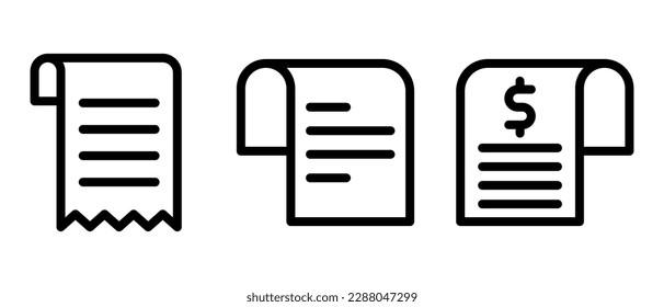 invoice icon or logo isolated sign symbol vector illustration - high quality black style vector icons