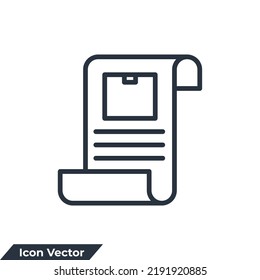 ilustración vectorial del logotipo del icono de factura. Plantilla de símbolo de pago de factura para colección de diseño gráfico y web