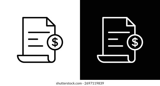 Factura icono Logo. Ilustración vectorial. Ilustración EPS.