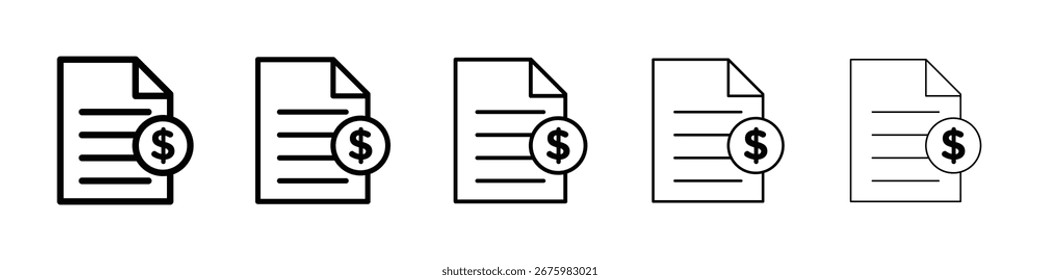 Invoice icon for mobile concept and web design.