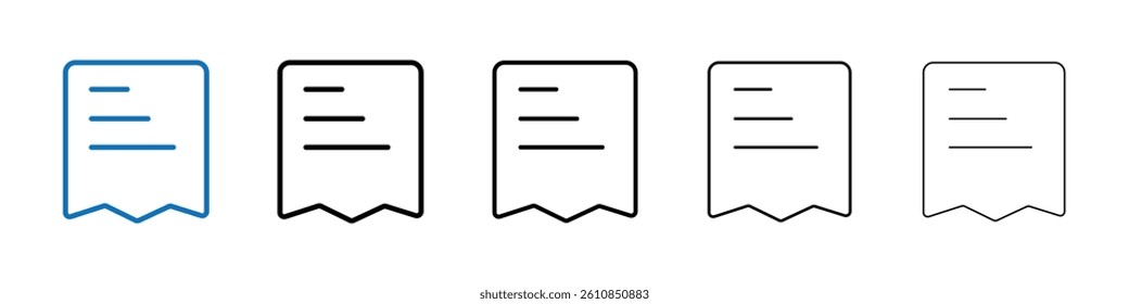 Invoice icon Outline vector logo for web ui