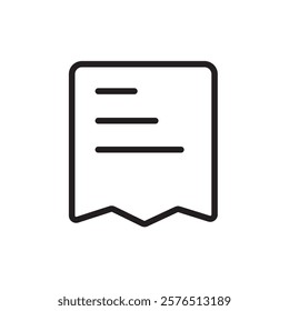 Invoice icon Outline vector for web ui