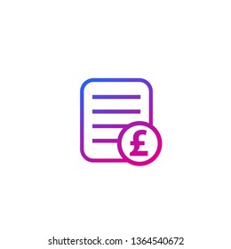 Invoice icon with pound