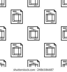 Patrón sin costura del Arte vectorial del icono de la Factura, ilustración comercial del icono del documento