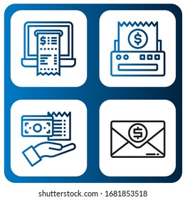 invoice icon set. Collection of Receipt, Bill, Invoice icons