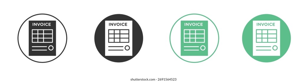 Invoice icon set. for mobile concept and web design.