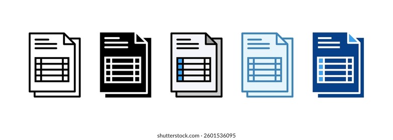 Invoice Icon Set Multiple Style Collection