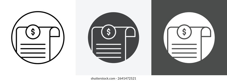 Invoice icon set vector art