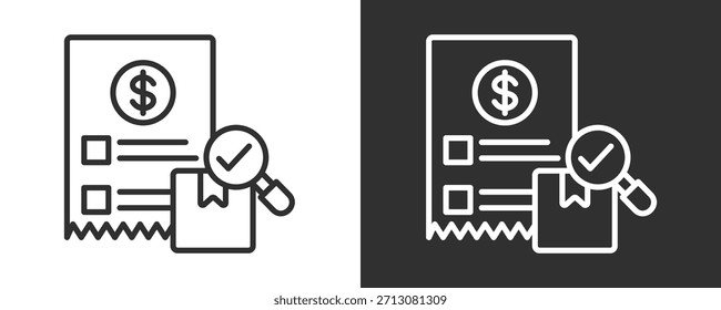 Conjunto De Iconos De Factura Colección De Vector Aislado En Blanco Y Negro