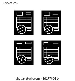 Invoice icon set , icon vector , eps 10
