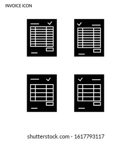 Invoice icon set , icon vector , eps 10