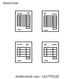Invoice icon set , icon vector , eps 10