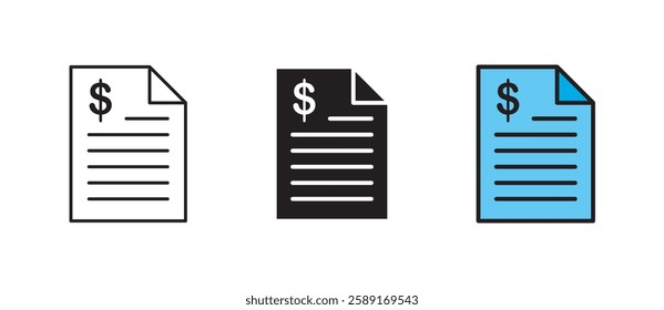 Invoice icon. sign for mobile concept and web design. vector illustration.