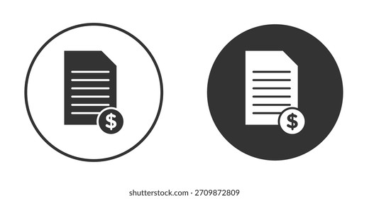 Paquete de signos de ícono de Factura. Símbolos de Vector para Diseños gráficos