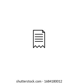 icono de factura. simple, plano, negro, contorno.