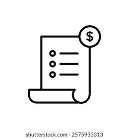 Invoice icon simple vector symbol